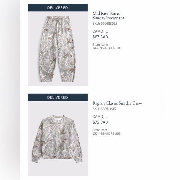 Abercrombie & Fitch Sweaters - Abercrombie & Fitch SUNDAY Camo Jogger Set (Crewneck & Joggers) Size Large